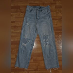 Wild Fable Jeans Womens Sz 6 Highest Rise Distressed Stretch Denim 5 Button Fly